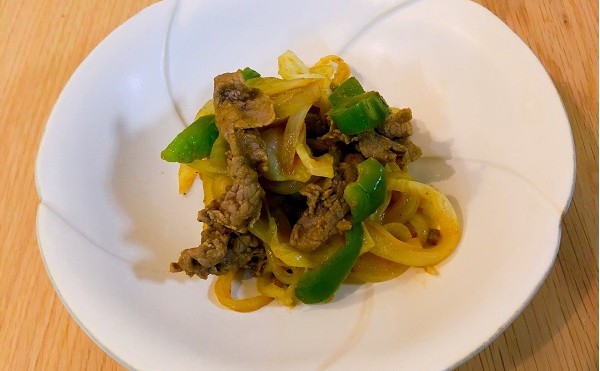 オリジナルレシピ募集企画作品　「牛肉のカレー炒め」　S.T.様作