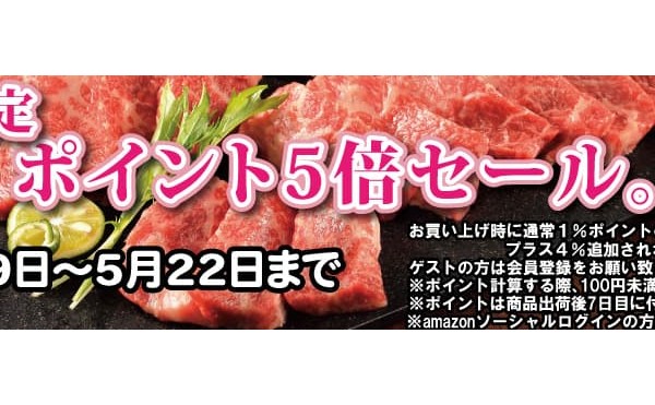 ポイント5倍セール。もつ鍋セットが安い！（5月22日まで）