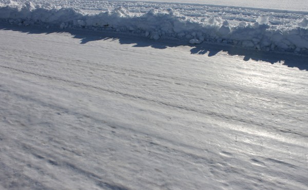 真冬の道路