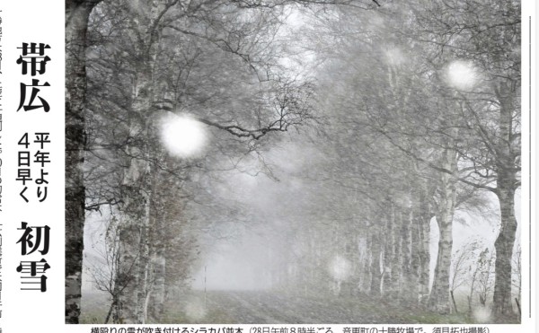 早い初雪